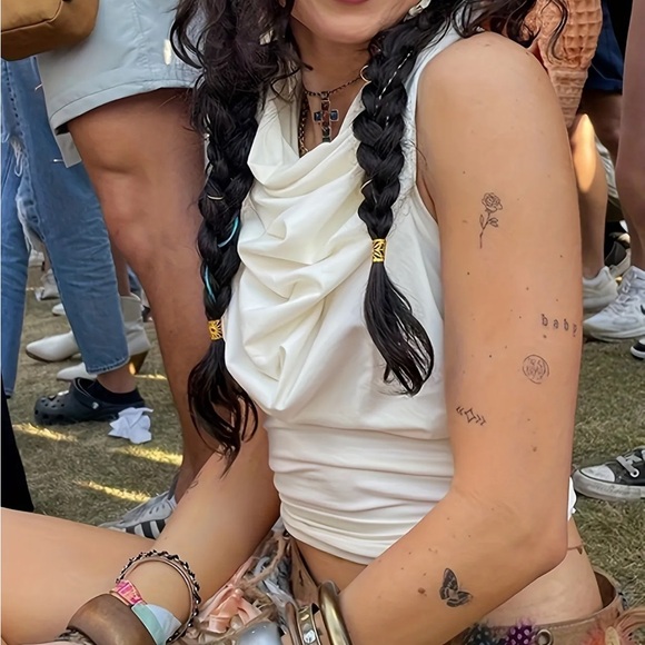 Dolls Kill White Draped Top - Picture 5 of 5